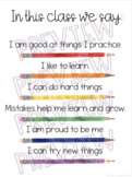 Affirmations for Learners *Watercolor Pencils* Poster