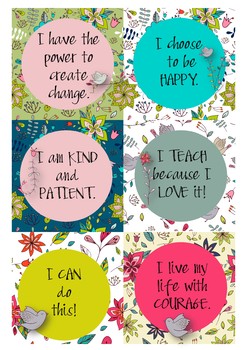 Affirmations for Teachers Free Resource by TeachEzy | TpT