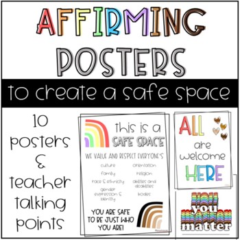 Preview of Affirming Classroom Posters for LGBTQ+ Pride