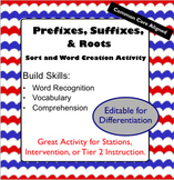 Prefixes, Suffixes, and Roots Activity