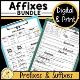 Affixes Bundle - Prefixes & Suffixes - Morphology & Etymol