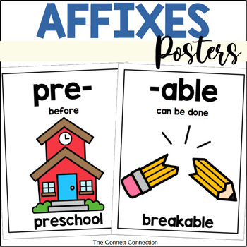 Preview of Affixes Posters for Prefixes and Suffixes