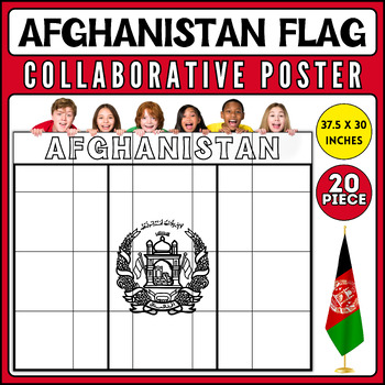 Preview of Afghanistan Flag Collaborative Poster | AAPI Heritage Month Bulletin Board