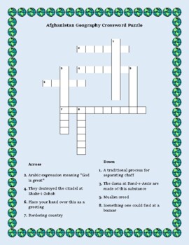 Handover Crossword