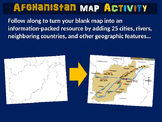 Afghanistan Map Activity- fun, engaging, follow-along 24-s