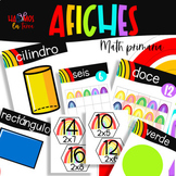 Afiches decorativos de Matemáticas primaria| Colección Arc