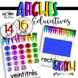 Afiches decorativos de Matemática primaria | Colección crayones |