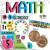 Afiches decorativos de matemáticas | Colección Colores | M