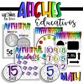 Afiches decorativos de matemáticas | Colección crayones