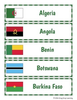 Preview of Countries of Africa Geography - African Countries Word Wall Bulletin Board