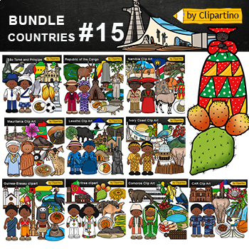 Preview of Africa #5 Countries Clip Art Bundle Commercial use- PART 15