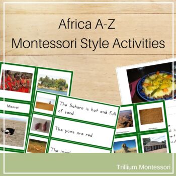 Preview of Africa A-Z Montessori Geography Pack