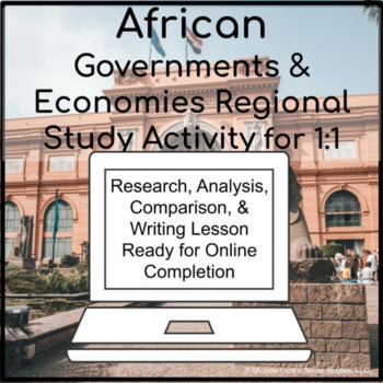 Preview of Africa African Government & Economy 1:1 for Google Classroom Lesson Activity