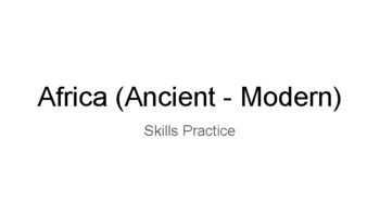 Preview of Africa (Ancient to Modern) Skills Practice Set