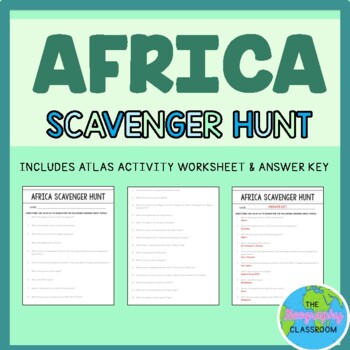 Preview of Africa Atlas Scavenger Hunt