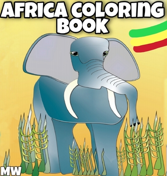 Preview of Africa Coloring Book, Reading Comprehensio.