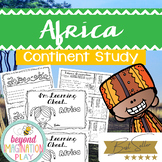 Africa Continent Study *BEST SELLER* Comprehension Activit