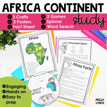 Preview of Africa Continents Study | Africa Posters, Fact Sheet, Activities & Word Search