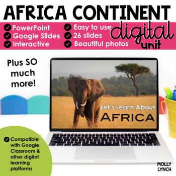 Preview of Africa Continents Study through PowerPoint/Google Slides