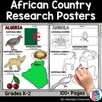 Preview of Africa Countries Research Posters - African Country Research Project
