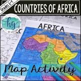 Africa: Countries and Capitals Map Activity (Print and Digital)