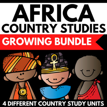Preview of Africa Country Study Growing Bundle - Differentiated Country Research Projects