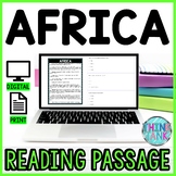 Africa DIGITAL Reading Passage and Questions - Self Grading