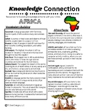 Africa - Four Knowledge Building Parent Newsletters (Engli