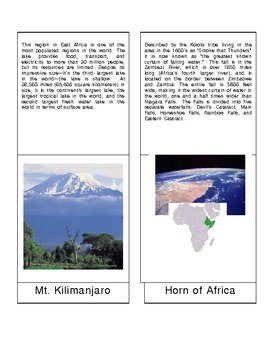 Preview of Africa - Geographic Features