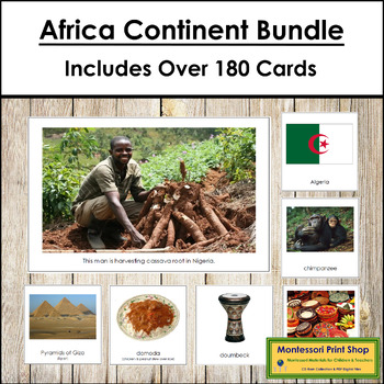 Preview of Africa Continent Bundle - Montessori Geography