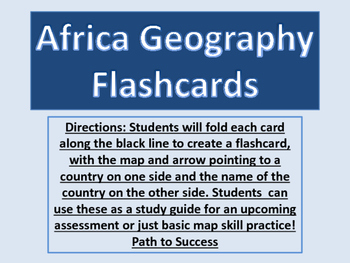 Preview of Africa Geography Flashcards