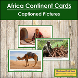 Africa Continent Cards (color borders) - Montessori Geography