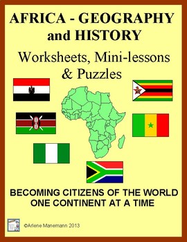 Preview of AFRICA Geography & History Worksheets and Puzzles