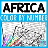 Africa Color by Number, Reading Passage and Text Marking