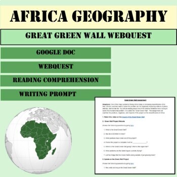 Preview of Africa: Great Green Wall Webquest