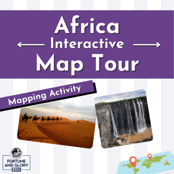 Preview of Africa Interactive Map Tour - Student Mapping Activity