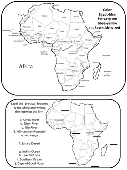 Africa Interactive Notebook/Lapbook with Reading Passages by kindertrips