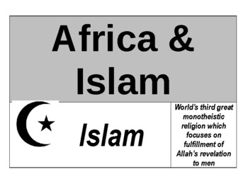 Preview of Africa/Islam Word Wall