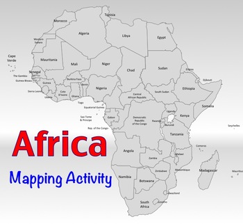 Preview of Africa Map Activity