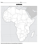 Africa Map Activity Worksheet - Political Geography of Africa