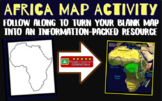 Africa Map Activity - fun, engaging, follow-along 34-slide