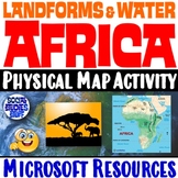Africa Map Practice Worksheet | Find Physical Features and