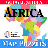 Africa Map Puzzles Regions Countries Google Slides ESL ELL