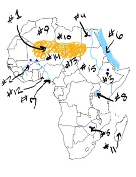 Preview of Africa Map Quiz (with focus on West African kingdom area)