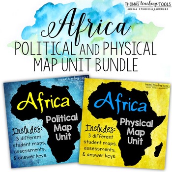 Preview of Africa: Map Unit Bundle with Outline Maps, Activities, and Map Tests *Save 10%*