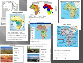 Preview of Africa: Maps and Activities