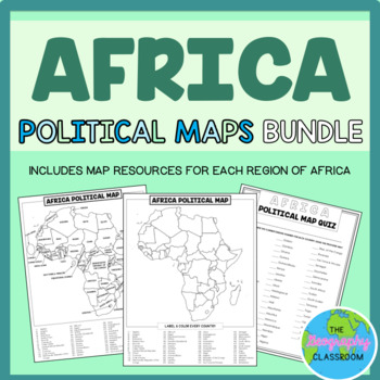 Preview of Africa Maps by Region BUNDLE