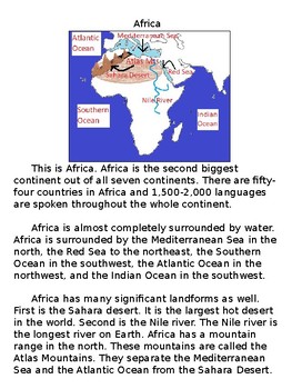 Preview of Africa Passage + Guided Notetaking + Map (SOL 3.6)