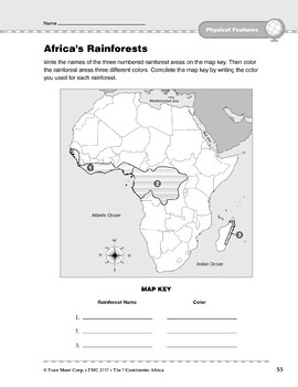 Africa: Physical Features: Rainforests by Evan-Moor Educational Publishers