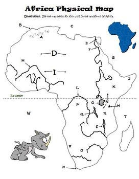 Africa Physical Political Map Activity Quiz By Wise Guys Tpt